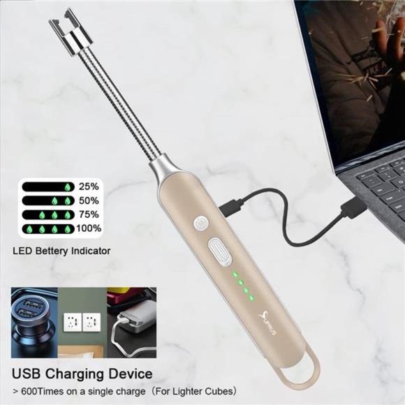 Electric Rechargeable Arc Lighter with LED Battery Display USB Lighter - Picture 5 of 7